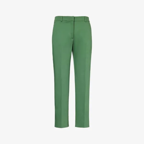 Gineceo зауженные брюки средней посадки из эластичного хлопка Weekend Max Mara, зеленый