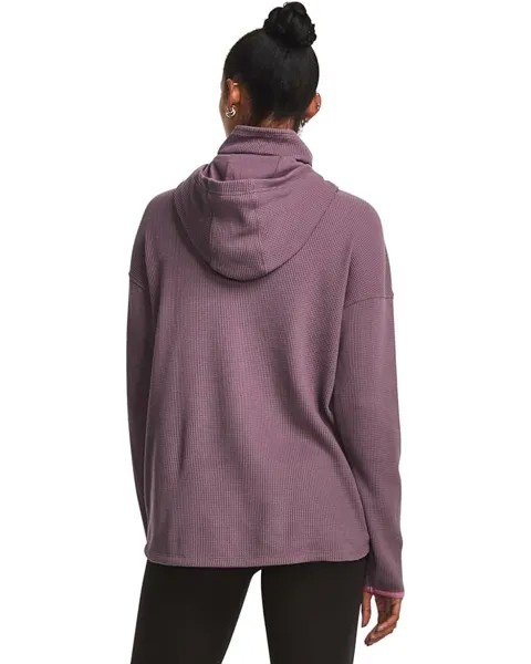 Худи Under Armour Waffle Funnel Hoodie, цвет Misty Purple/Pink Elixir