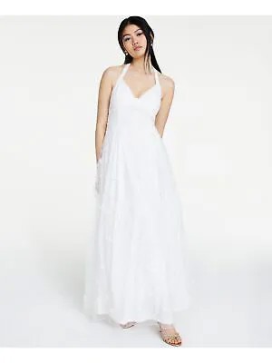 JUMP Женское белое торжественное платье в полный рост без рукавов + расклешенное платье для юниоров 5\6