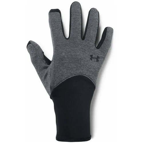 Перчатки Under Armour, водонепроницаемый материал, сенсорные, размер L, черный