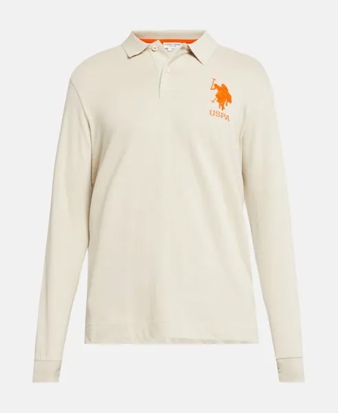 Рубашка-поло с длинными рукавами U.S. Polo Assn., миндальный