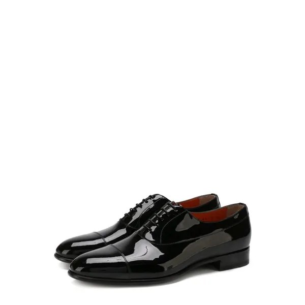 Классические лаковые оксфорды Santoni
