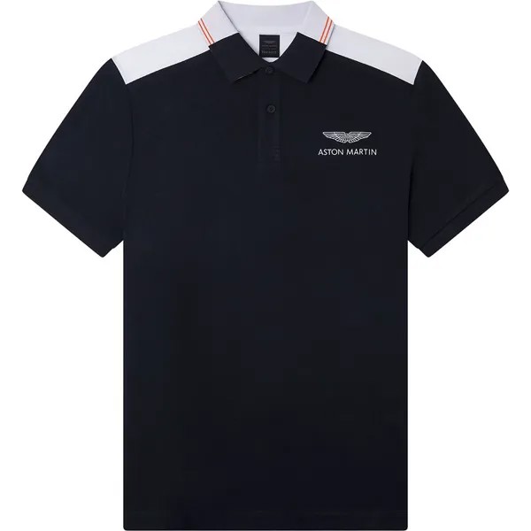 Поло с коротким рукавом Hackett Amr Colour Block, синий