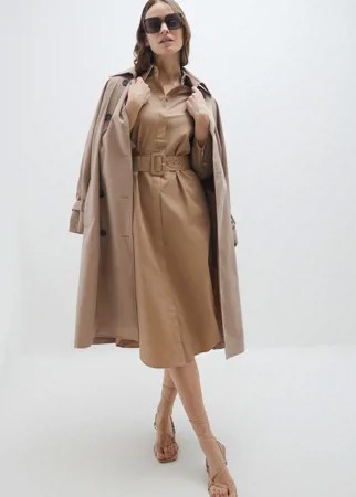 Платье-рубашка женское ZARINA 1224018518 коричневое 44 RU
