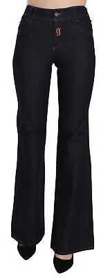GALLIANO Jeans Синие расклешенные широкие джинсовые брюки с высокой талией s. W26 Рекомендуемая розничная цена 500 долларов США