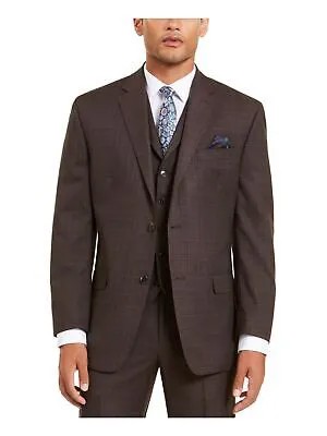 SEANJOHN Мужской однобортный эластичный костюм на коричневой подкладке Раздельный пиджак 40R