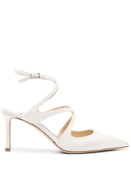 Jimmy Choo атласные туфли Azia 75, белый