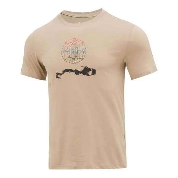 Футболка Men's Nike Printing Round Neck Short Sleeve Khaki T-Shirt, хаки