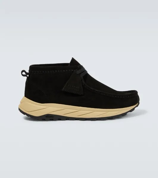 Замшевые кроссовки Wallabee Eden Clarks Originals, черный