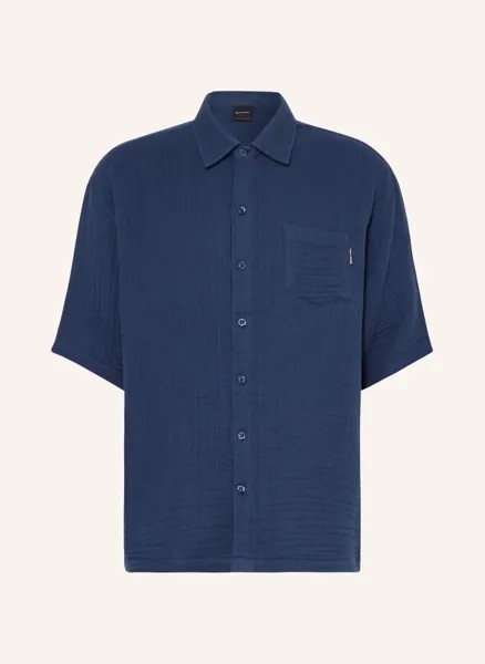 Рубашка enzi comfort fit с короткими рукавами из муслина Daily Paper, синий