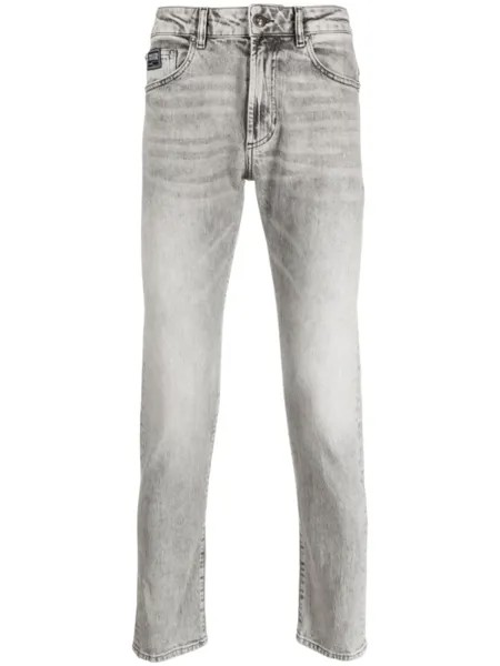 Versace Jeans Couture прямые джинсы с эффектом потертости, серый