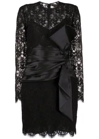 Zuhair Murad платье миди с кружевом