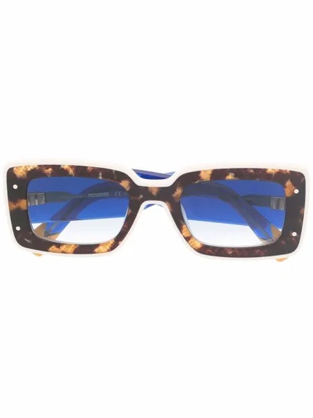 MISSONI EYEWEAR солнцезащитные очки в прямоугольной оправе черепаховой расцветки