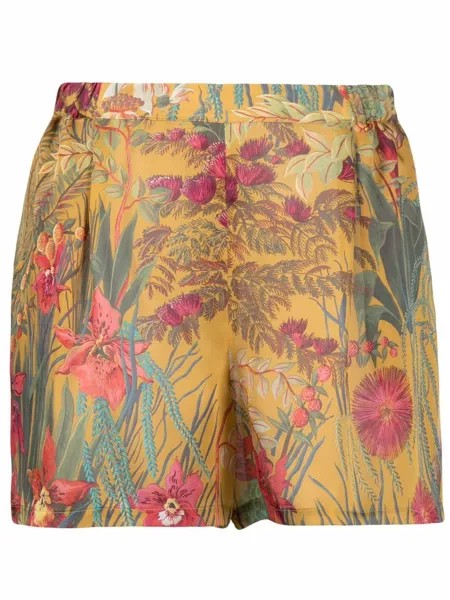 Carine Gilson пижамные шорты с цветочным принтом
