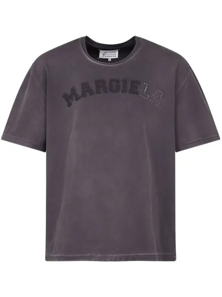 Maison Margiela футболка с логотипом, серый