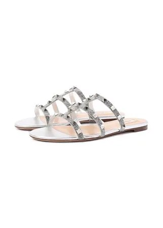 Кожаные шлепанцы Rockstud Valentino