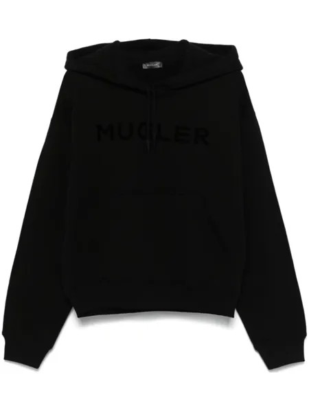 Mugler толстовка с логотипом, черный