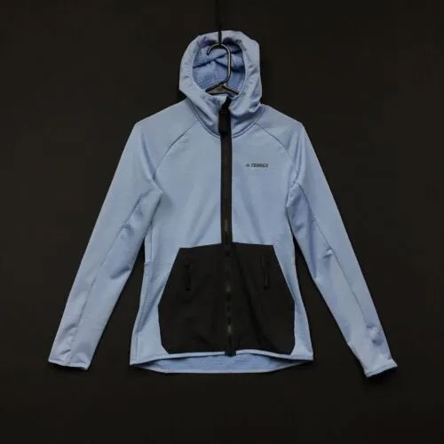 Женская флисовая походная куртка Adidas Terrex Tech размера S, маленькое пальто с полной молнией #808