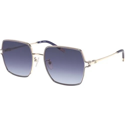 Солнцезащитные очки Escada, квадратные, оправа: металл, градиентные, для женщин, золотой