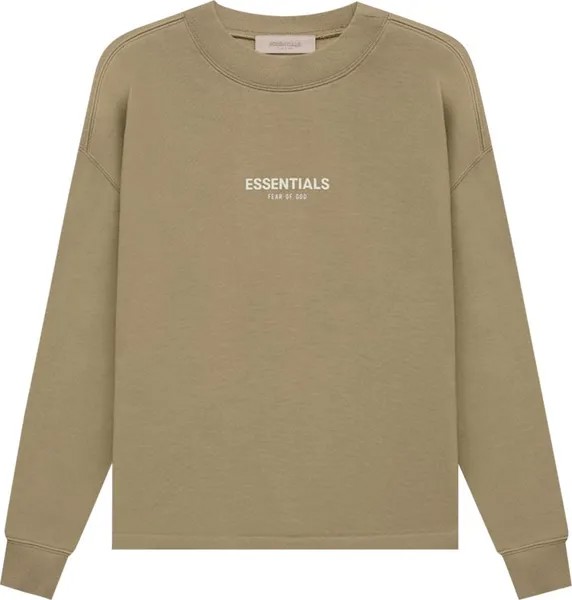 Толстовка Fear of God Essentials Relaxed Crewneck 'Oak', зеленый