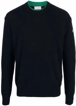 Moncler джемпер с нашивкой-логотипом