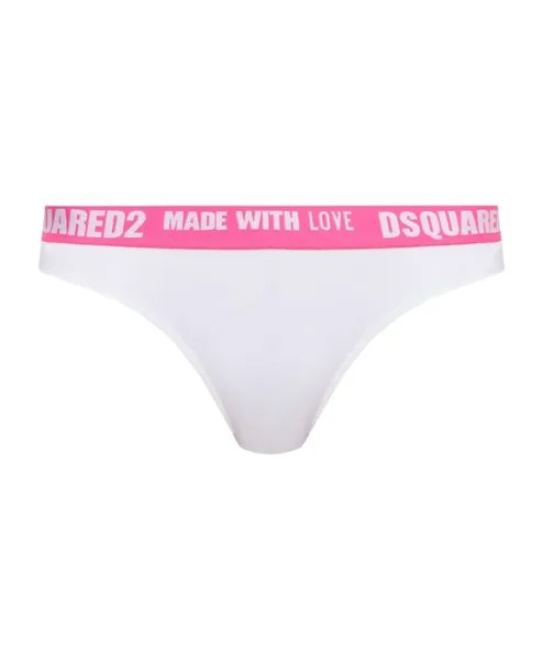 Хлопковые трусы с логотипом Dsquared2, белый