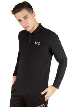 EA7 Поло-лонгслив черный (3XL)