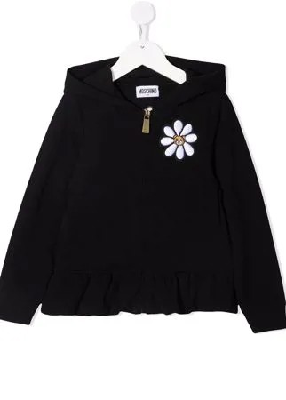 Moschino Kids худи с принтом Teddy Bear и оборками