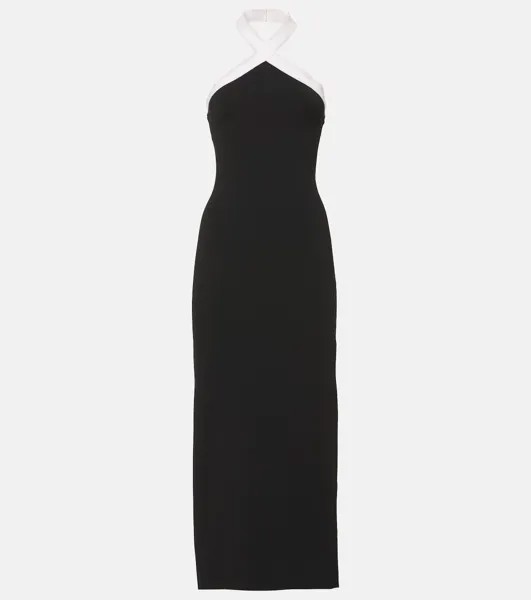 Платье миди с воротником халтер Roland Mouret, черный