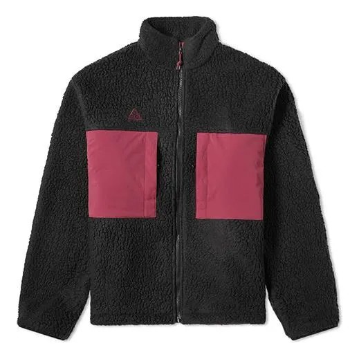 Куртка Nike ACG Colorblock Athleisure Casual Sports Stay Warm Fleece Stand Collar Jacket Black, черный