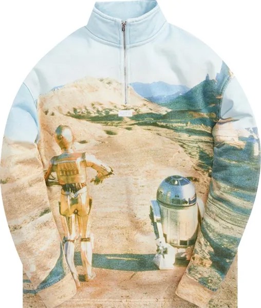 Толстовка Kith For Star Wars Droids Quarter Zip 'Hallow', разноцветный