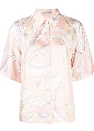 Emilio Pucci рубашка на пуговицах с графичным принтом