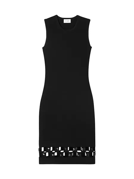 Вечернее платье эластичной вязки с вырезом St. John, черный