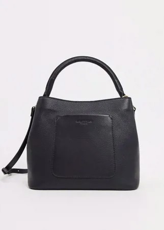 Черная кожаная сумка Paul Costelloe-Черный