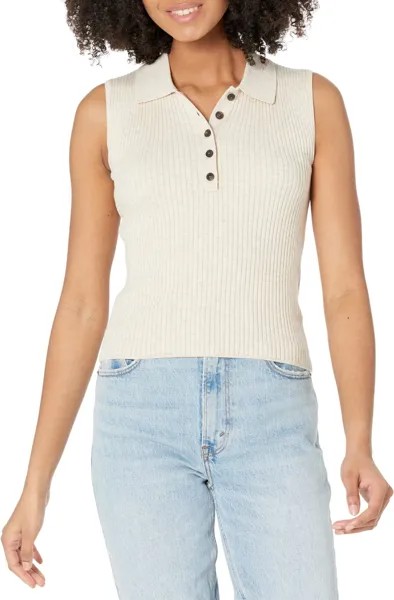 Рубашка-поло Chris Polo Tank Madewell, цвет Heather Sand