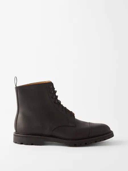 Ботинки дерби coniston из грубой замши Crockett & Jones, черный