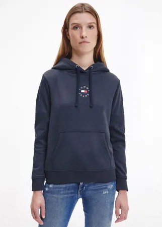 Темно-синий худи с логотипом-флагом Tommy Jeans