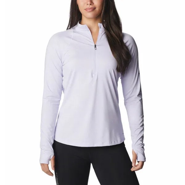 Спортивная рубашка с длинными рукавами W Endless Trail 1/2 Zip Mesh Long Sleeve Women - фиолетовая COLUMBIA, цвет weiss