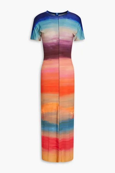 Платье миди из джерси с принтом Marni, многоцветный