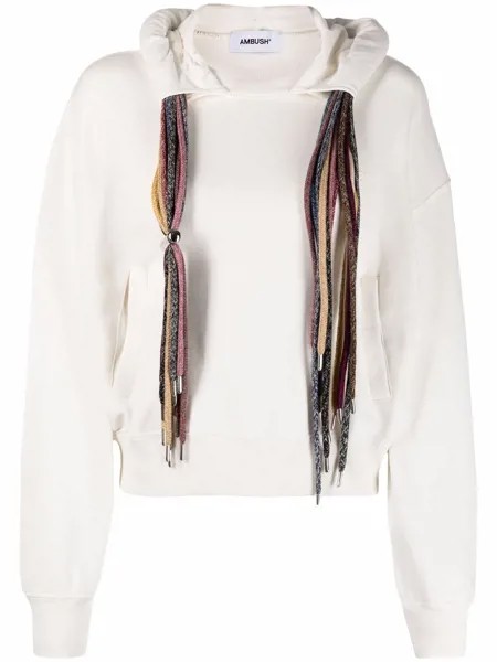 AMBUSH MULTICORD BOXY HOODIE OFF WHITE WHITE A