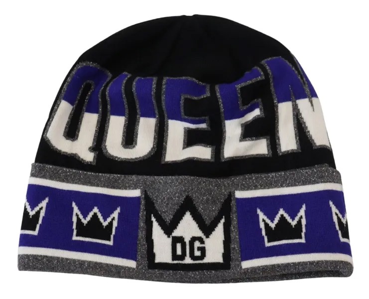 DOLCE - GABBANA Шапка Многоцветная зимняя шапка с принтом DG Queen, один размер 310долл. США