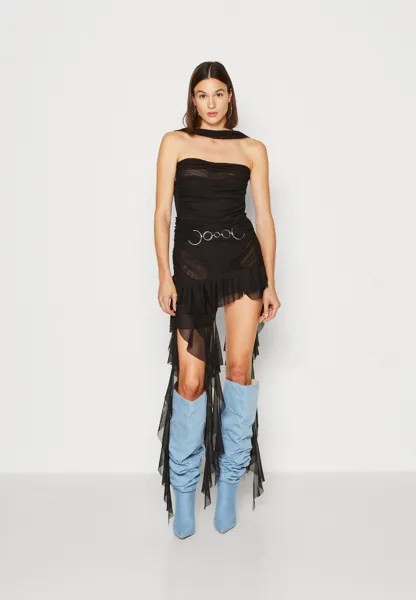 Вечернее платье Snaffle Buckle Off Shoulder Dress Jaded London, черный