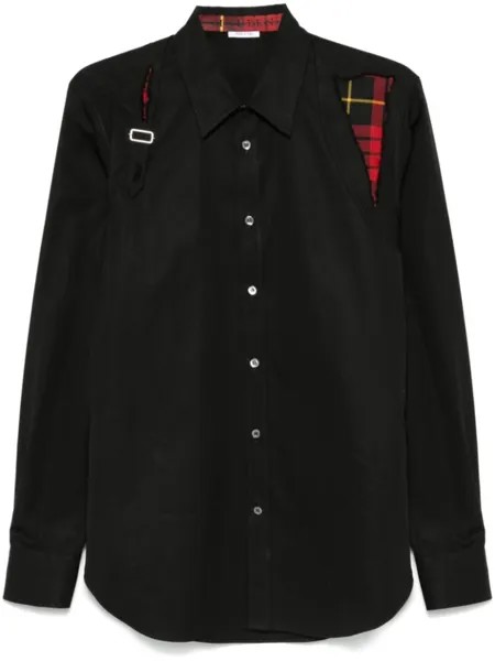 Alexander McQueen рубашка Macqueen Tartan-Harness, черный