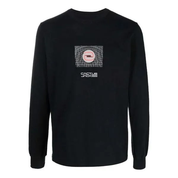 Футболка Nike x Travis Scott Long Sleeve Tee 'Black', мультиколор