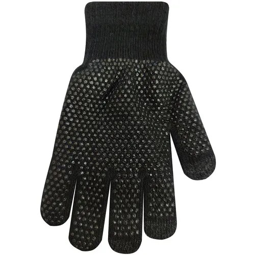 Мужские сенсорные тонкие перчатки с аппликацией R-150A. Размер 21, цвет черный