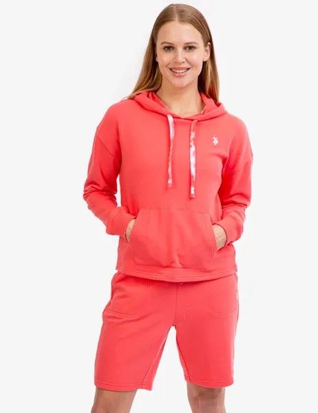 Худи U.S. Polo Assn. Classic Logo, коралловый