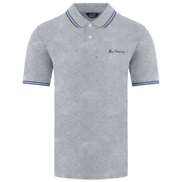 Мужская рубашка-поло с двумя кончиками Ben Sherman, серый