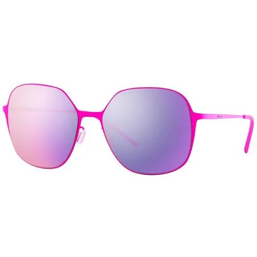 Солнцезащитные очки Italia Independent, квадратные, оправа: металл, с защитой от УФ, зеркальные, для женщин, розовый