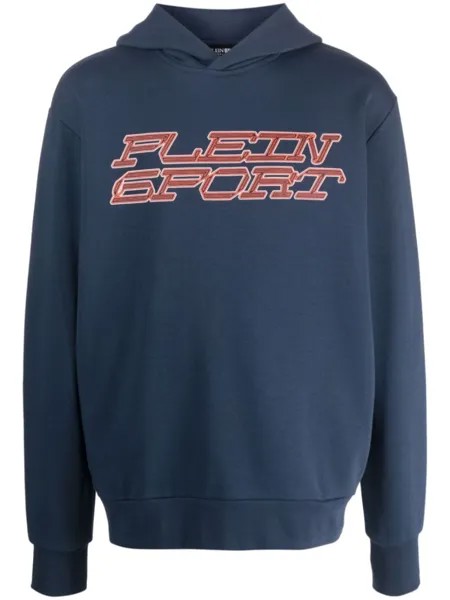 Plein Sport худи Tiger с логотипом, синий