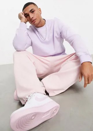 Пыльно-фиолетовый свитшот с круглым вырезом Nike Club-Фиолетовый цвет